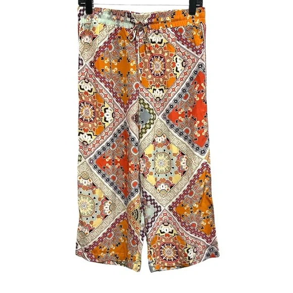 Johnny Was Jade Lucero silk wide leg crop pants - Picture 3 of 7